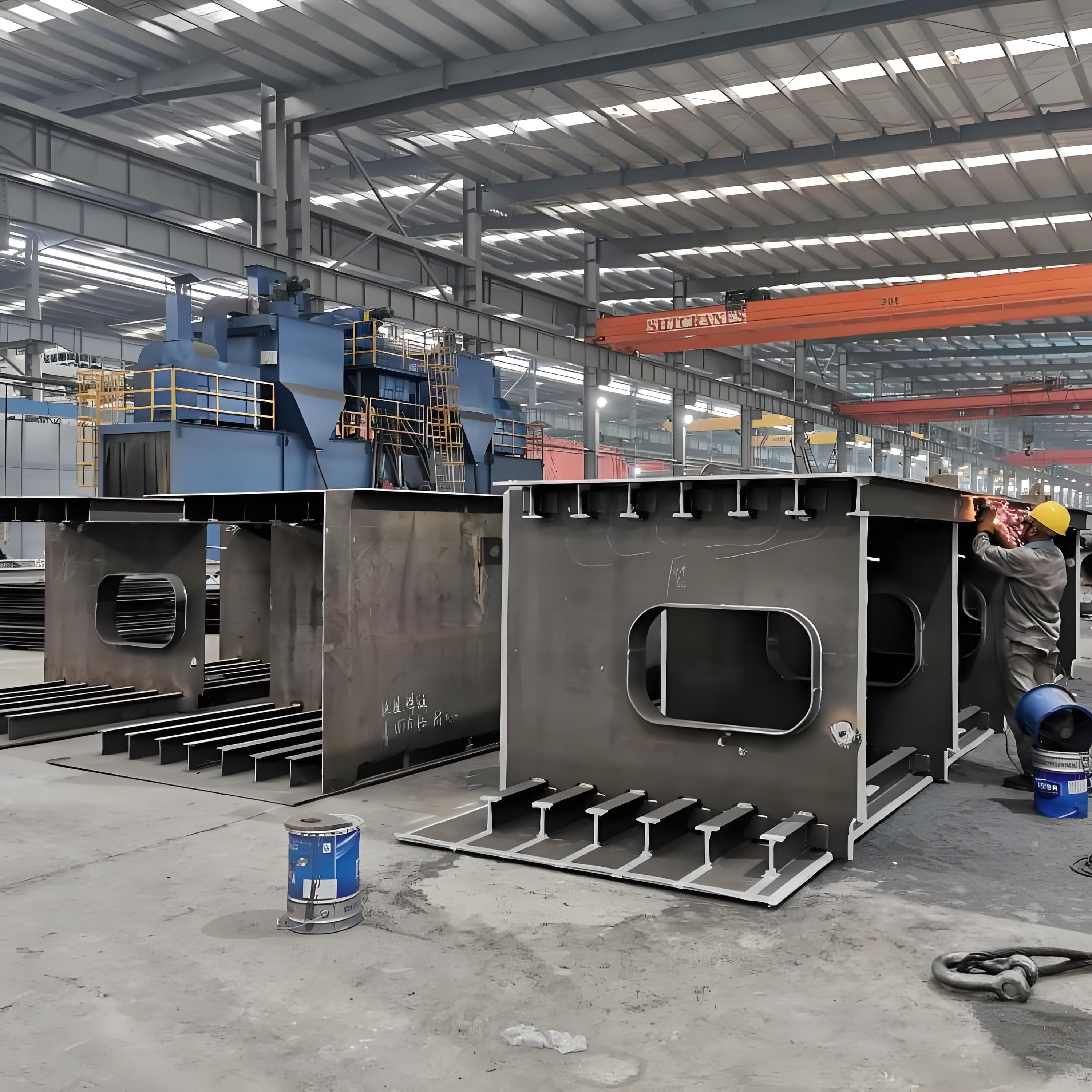 Railway steel structure bridge